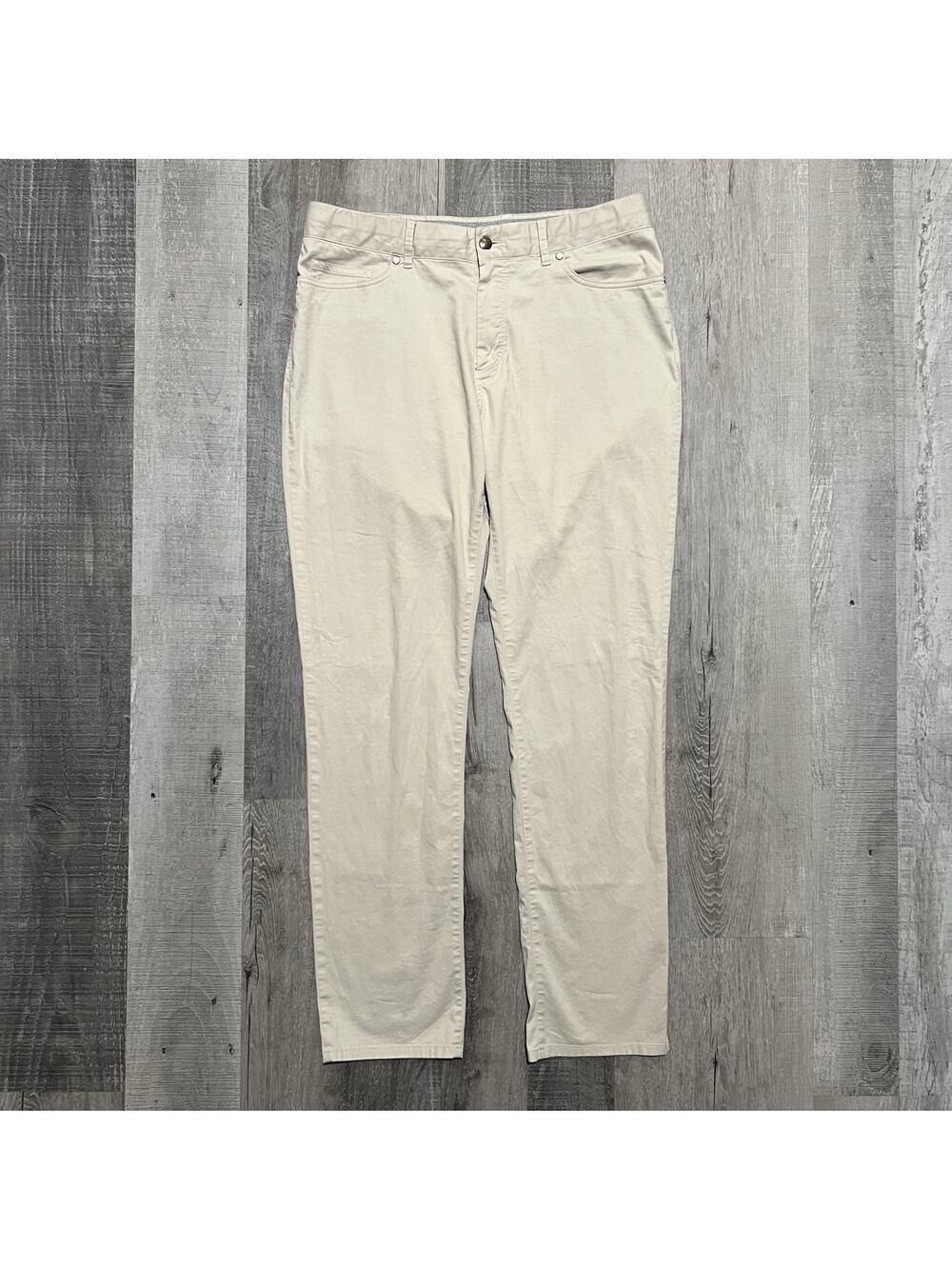 Peter Millar Pants Mens Beige Perfect Poplin Pants Golf Preppy Fit As 34x31